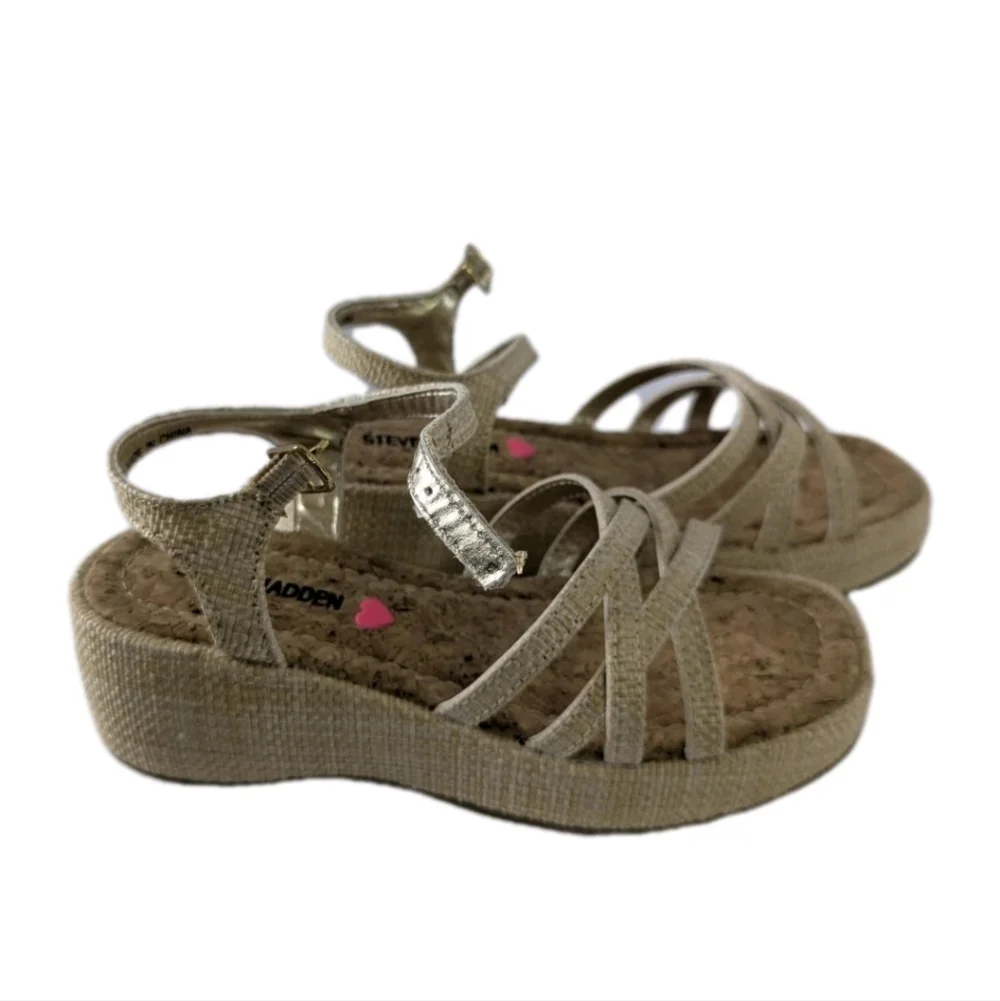 Steve Madden Kids JCrazy Raffia Sandals NIB Girls 1